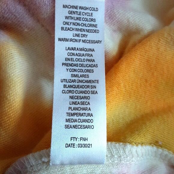 JOLIE‎ & JOY Tie-Dye Short Hoodie Front Pouch Women's Small - Picture 8 of 9